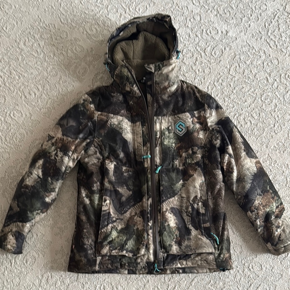 Camo Hooded Jacket with Logo